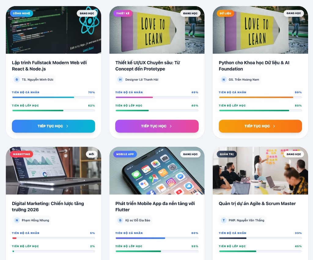 Moodle LMS interface